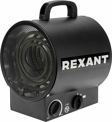 REXANT 60-0036 Пушка тепловая электрическая, круглая, прямоугольная подставка, ТЭН, 2кВт REXANT