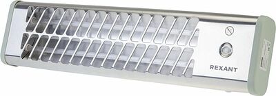 REXANT 60-0059 Обогреватель электрический инфракрасный панельный 1,5кВт с кварцевыми лампами в стальном корпусе с регулировкой мощности, серый REXANT