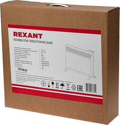 REXANT 60-0083 Электрический конвектор с механическим термостатом, 1 кВт, Х-монолит REXANT
