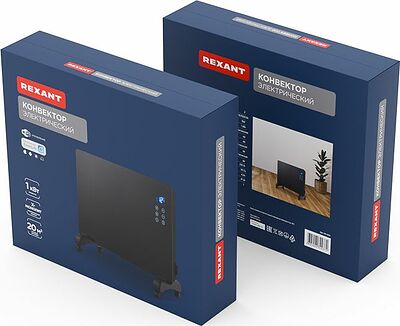 REXANT 60-0112 Конвектор электрический с электронным термостатом, 1кВт, Х-нагревательный элемент, Wi-Fi, REXANT
