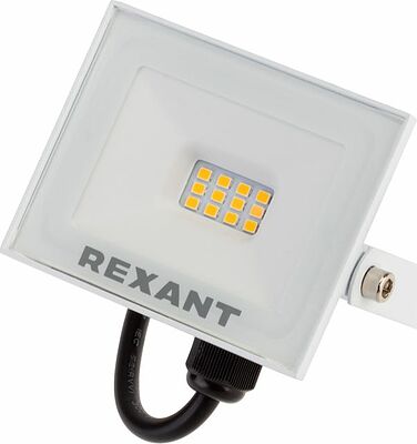 REXANT 605-019 Прожектор светодиодный СДО 20Вт 1600Лм 3000K теплый свет, белый корпус REXANT
