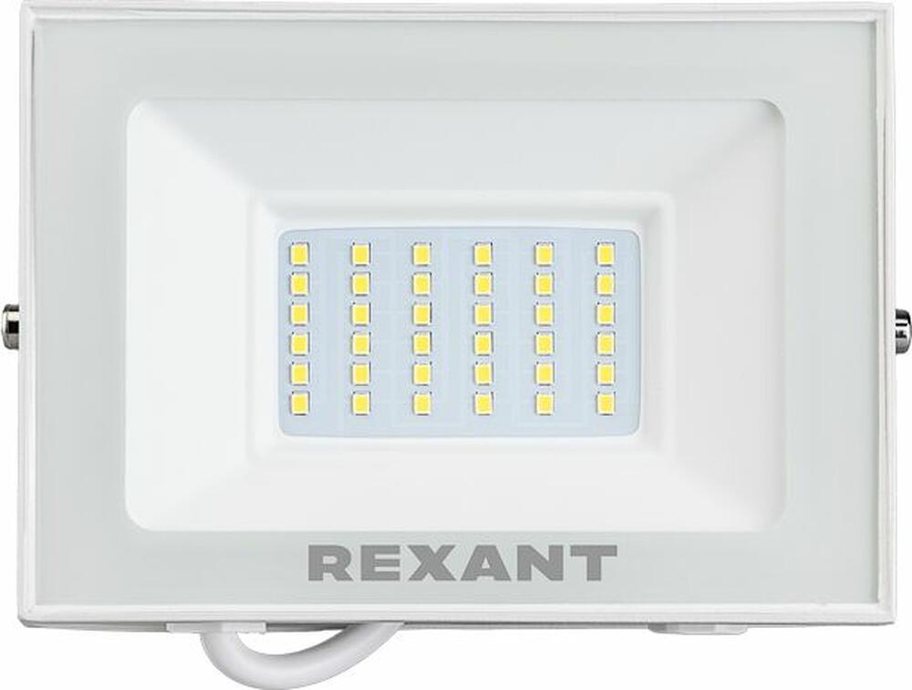 REXANT 605-026 Прожектор светодиодный СДО 50Вт 4000Лм 6500K холодный свет, белый корпус REXANT