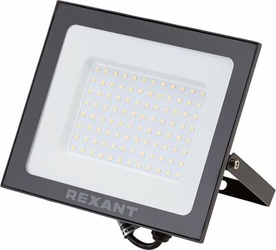 REXANT 605-034 Прожектор светодиодный СДО 100Вт 8000Лм 4000K нейтральный свет, черный корпус REXANT