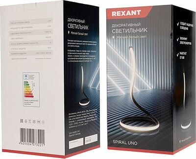 REXANT 609-030 Светильник декоративный Spiral Uno, LED, 2Вт, 3000К, 5В, черный REXANT