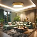REXANT 650-1077 Светильник потолочный Alata, LUMI Line, 70Вт, 500х90 мм, соломенный REXANT