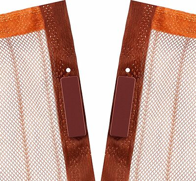 REXANT 71-0220 Дверная антимоскитная сетка 210х100см, с магнитами по всей длине, коричневая REXANT