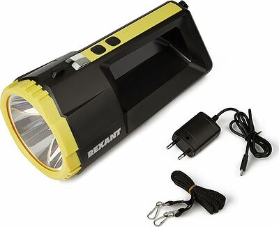 REXANT 75-7824 Фонарь прожекторный, пятирежимный, с наплечным ремнем и функцией Power bank, СОВ REXANT