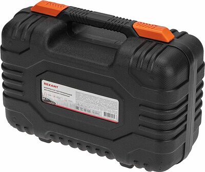 REXANT 80-0524 Компрессор автомобильный усиленный двухпоршневой в кейсе с набором инструментов, 60 л/мин, 10 АТМ REXANT