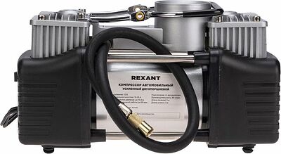 REXANT 80-0524 Компрессор автомобильный усиленный двухпоршневой в кейсе с набором инструментов, 60 л/мин, 10 АТМ REXANT