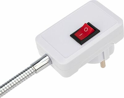REXANT 80-1194 Переходник-светильник для крепления в штепсельной сетевой розетке переходник цокольный гибкий 220В-Е27 150 мм с выключателем REXANT