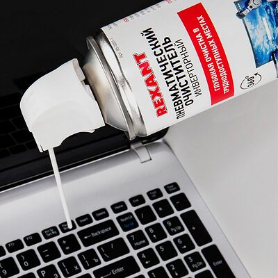 REXANT 85-0001-1 Пневматический очиститель (Сжатый воздух) DUST OFF, 520мл (230мл), аэрозоль, инверторный REXANT