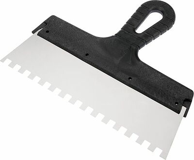 REXANT 89-0228 Шпатель фасадный REXANT 250 мм зуб 8х8 нержавеющая сталь, пластмассовая ручка