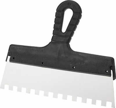 REXANT 89-0233 Шпатель фасадный REXANT 250 мм зуб 10х10 нержавеющая сталь, пластмассовая ручка