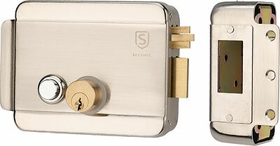 SECURIC 45-0909 Замок электромеханический накладной универсальный SC-20, с возможностью блокировки кнопки открывания