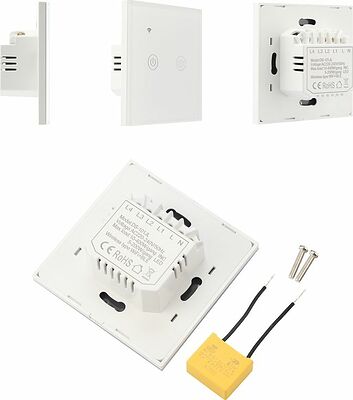 SECURIC SEC-HV-802W2 Умный Wi-Fi выключатель двухкнопочный белый SECURIC