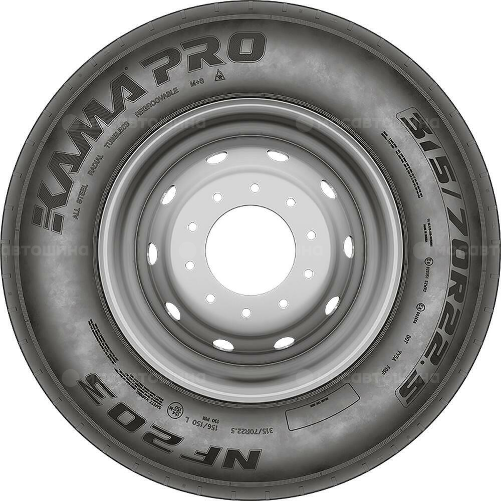 Side view Кама NF 203 PRO 385/65 R22,5 160K 3PMSF (Рулевая ось)