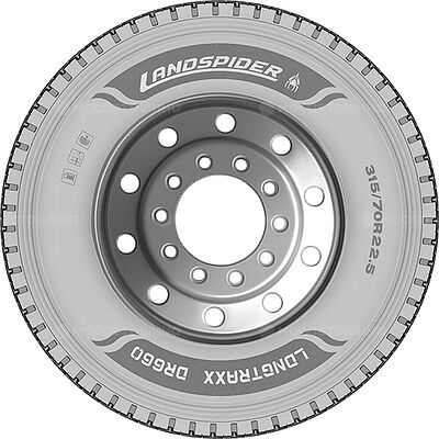 Landspider Longtraxx DR660 315/80 R22,5 157/153L 3PMSF (Ведущая ось)