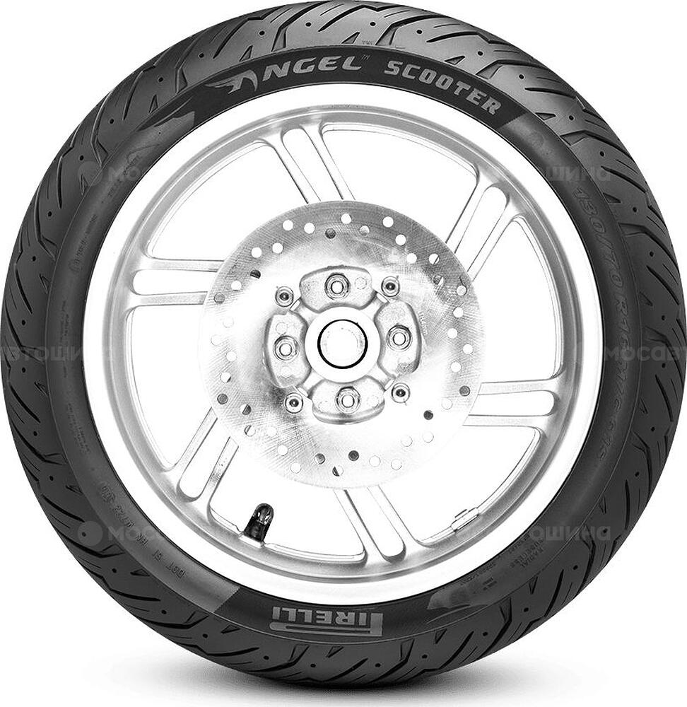 Side view Pirelli Angel Scooter 90/90 R10 50J (Передняя)