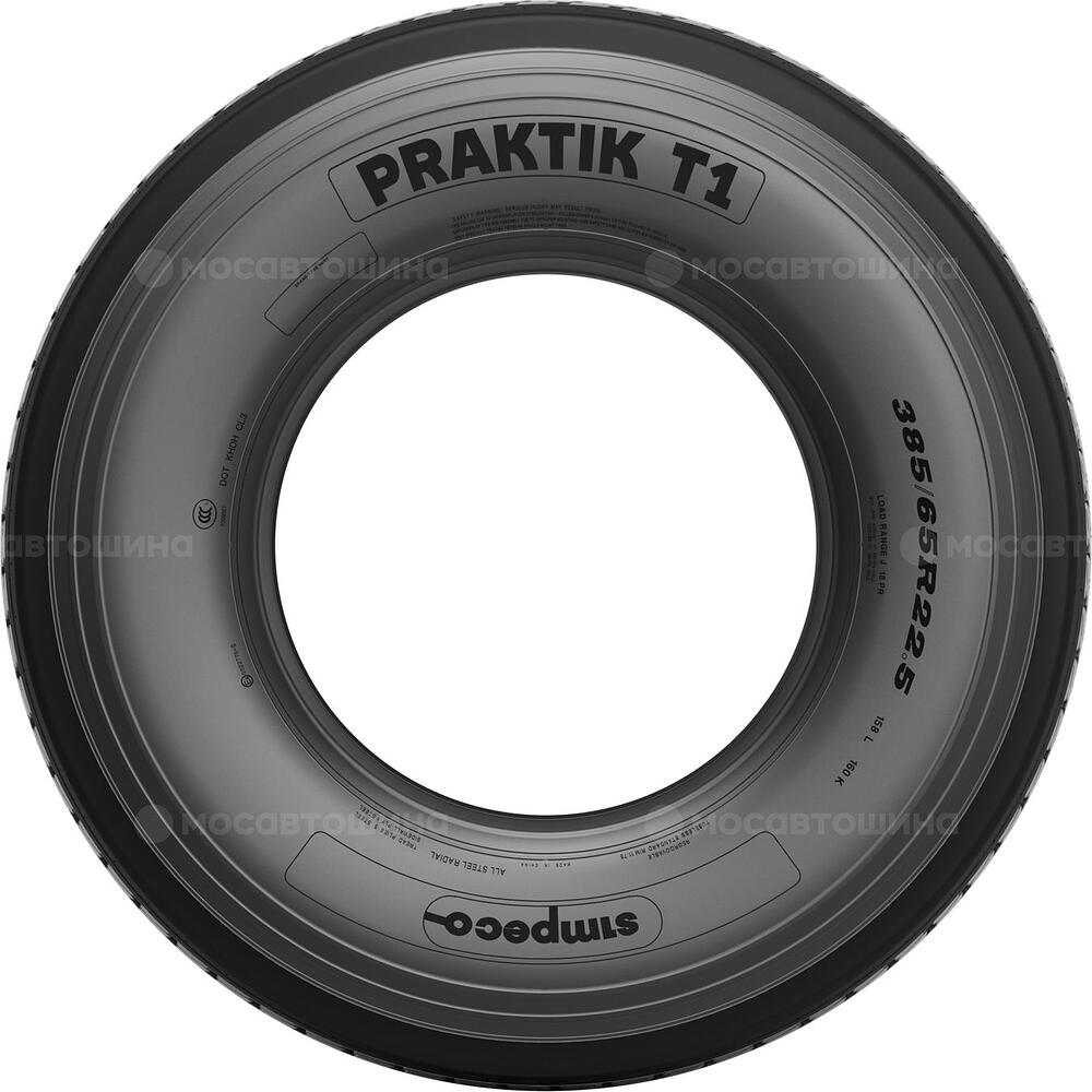 Side view Simpeco Praktik T1 385/65 R22,5 158L (Прицепная ось)