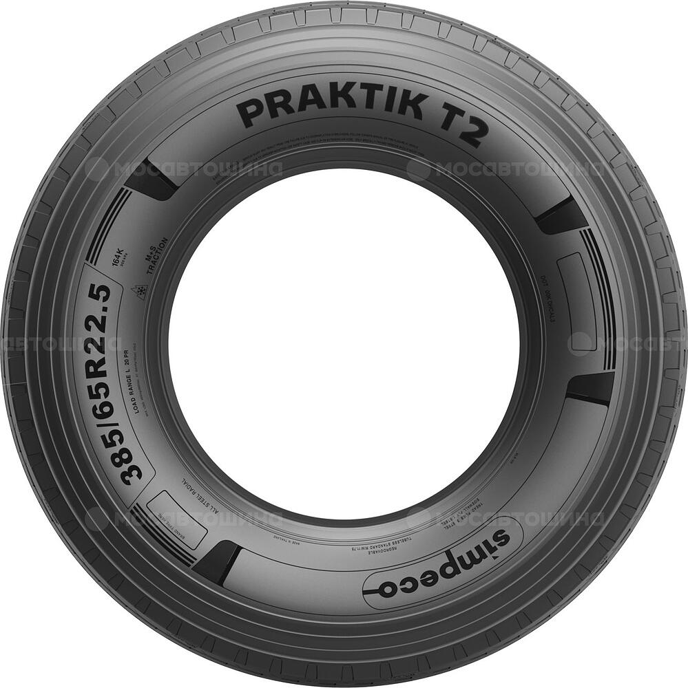 Side view Simpeco Praktik T2 385/65 R22,5 164K (Прицепная ось)