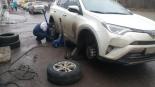 Wheels   on the vehicle   