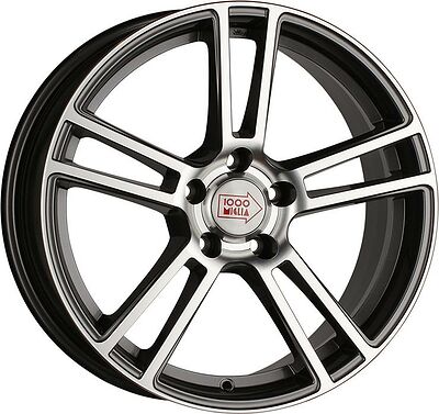 1000Miglia MM1002 8x18 5x112 ET 45 Dia 66.6 Dark Anthracite Polished