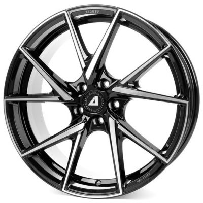 Alutec ADX.01 8.5x20 5x112 ET 38 Dia 70.1 Diamant Black Front Polished