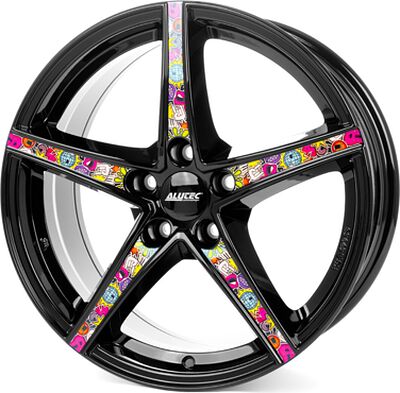 Alutec Raptr 8x18 5x114.3 ET 45 Dia 70.1 Diamond Black With Stickerbomb