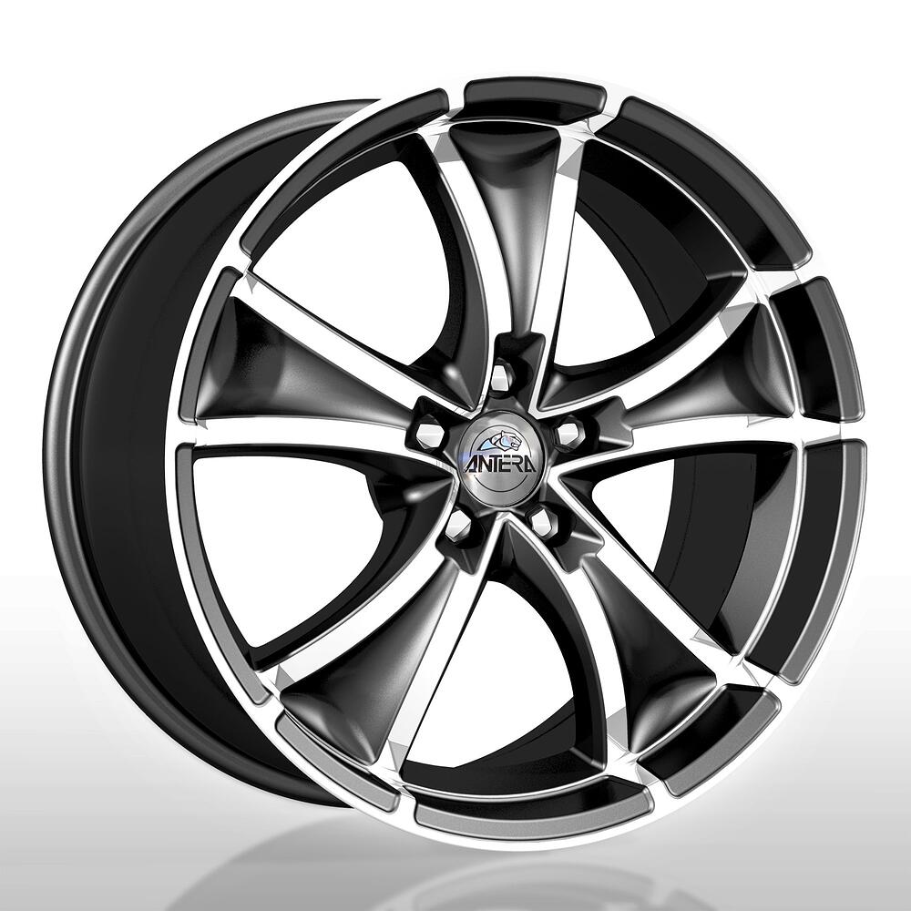 Antera 383 8x18 5x112 ET 48 Dia 75 Diamont Black Front Polished