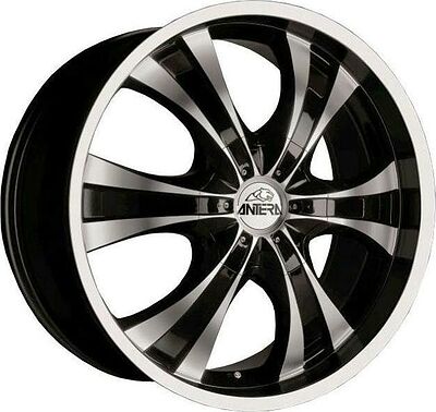 Antera 385 9.5x20 5x114.3 ET 40 Dia 75.1 Diamont Black Front and Lip Polished