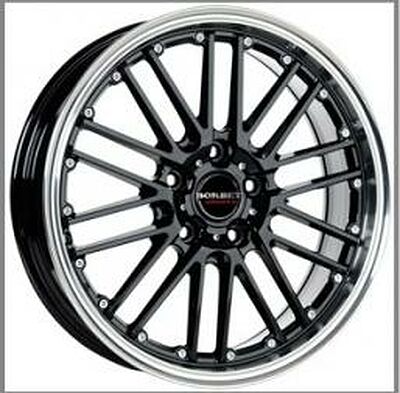 Borbet CW2/5 8x17 5x112 ET 35 Dia 72.5 Black Rim Polished