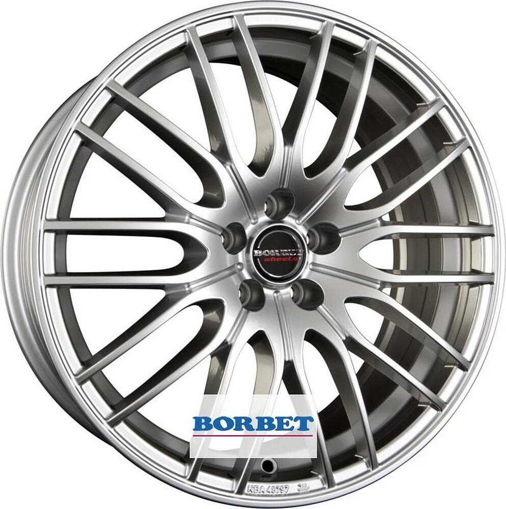 Borbet CW4/5 8x18 5x112 ET 48 Dia 72.5 silver