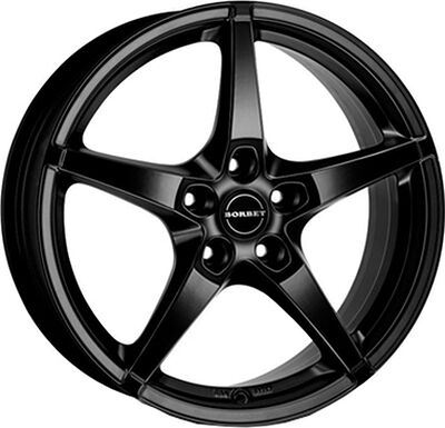 Borbet FS 7x16 5x112 ET 38 Dia 72 Schwarz Matt