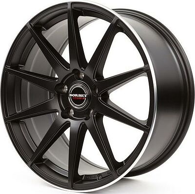 Borbet GTX 8.5x19 5x112 ET 21 Dia 66.5 Black Rim Polished Matt