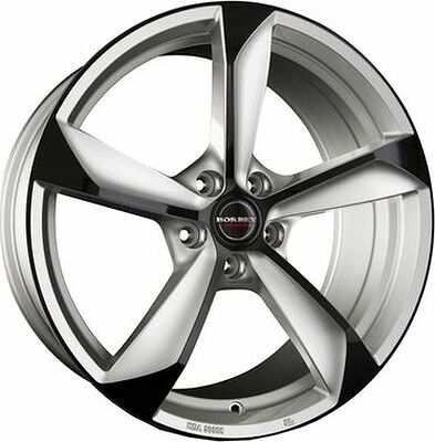 Borbet S 8.5x19 5x112 ET 35 Dia 72.5 Silver Black Glossy