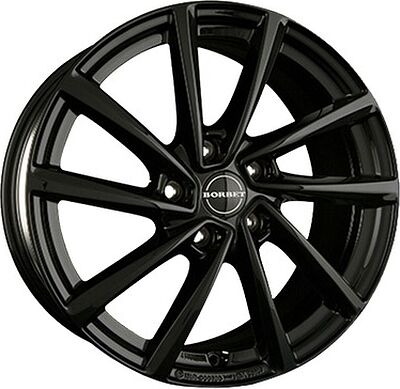 Borbet V 7x16 5x112 ET 52 Dia 66.6 Black glossy