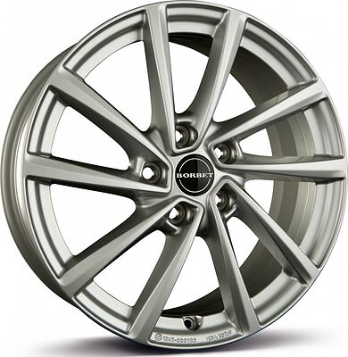 Borbet V 7x17 5x112 ET 49 Dia 57.1 Brilliant Silver