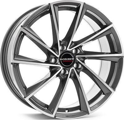 Borbet VTX 9.5x19 5x112 ET 35 Dia 66.5 Graphite Polished