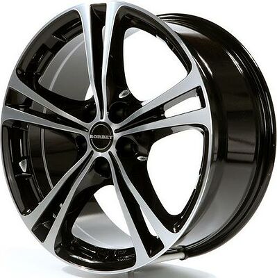 Borbet XL 7.5x17 5x108 ET 40 Dia 72.5 black chrome poliert