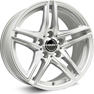 Borbet XR 7.5x17 5x112 ET 45 Dia 66.6 brilliant-silber