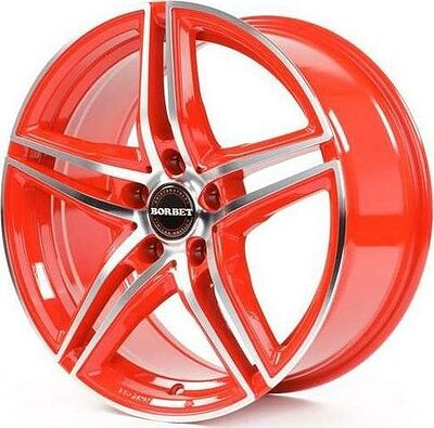 Borbet XRT 8x18 5x112 ET 45 Dia 72.5 Red Polished