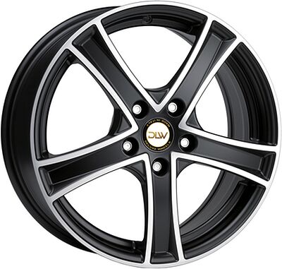 DLW OG-01 7x17 5x108 ET 42 Dia 73 Black Matt Polish face