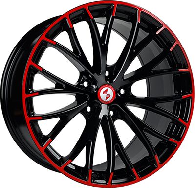 Eta Beta Piuma C 9x20 5x130 ET 48 Dia 71.6 Black Shiny Special Edition Red Spec