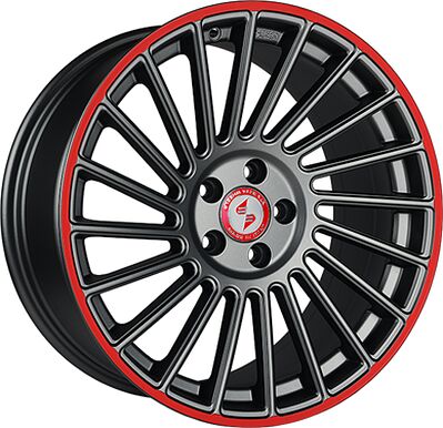 Eta Beta Venti-R 9x19 5x112 ET 38 Dia 78.1 Anthracite Matt Red Stripe