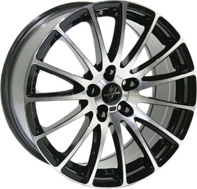 Fondmetal 7800 7x17 5x112 ET 42 Dia 57.1 Gloss Black Machined