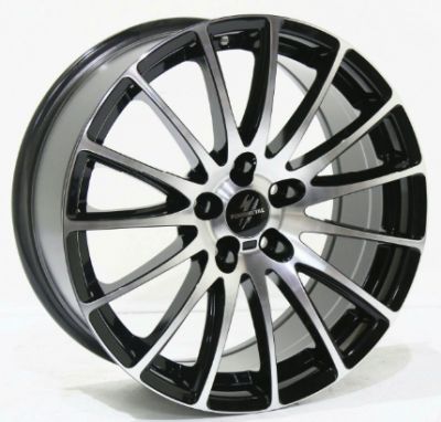 Fondmetal 7800 7x17 5x112 ET 42 Dia 57.1 Glossy Black Machined