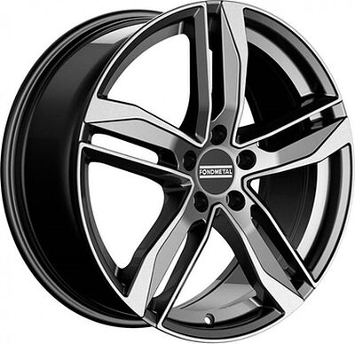 Fondmetal Hexis 8x18 5x112 ET 48 Dia 57.1 Gloss Black Machined