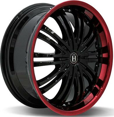 Harp Y-01 7.5x18 5x114.3 ET 40 Dia 72.6 glossy-black__red-lip