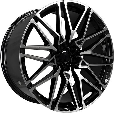 Hengde 5063 10x21 5x112 ET 35 Dia 66.5 Black machined face