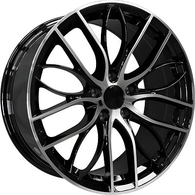 Hengde 725 8x19 5x120 ET 35 Dia 72 Gloss Black/Polished Face